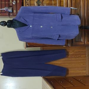 Jones New York 🆕 100% Silk Blossom Deep Violet Suit 14